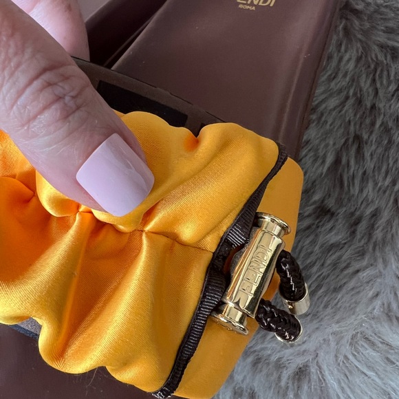 Fendi FEEL satin illusion FF slides - Picture 7 of 13